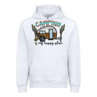 White camping is my happy place Urban Hoodie - CowhideDigitalArt