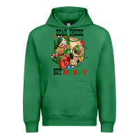 Emerald Dead İnside But Merry Human Skull Urban Hoodie - FaDigitalArtStudio