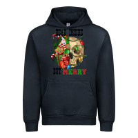Navy Dead İnside But Merry Human Skull Urban Hoodie - FaDigitalArtStudio