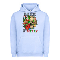 Pigment Grape Ice Dead İnside But Merry Human Skull Urban Hoodie - FaDigitalArtStudio