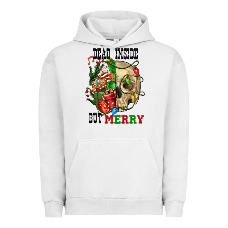 Dead İnside But Merry Human Skull Urban Hoodie by FaDigitalArtStudio | Teevron