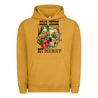 Pigment Peanut Butter Dead İnside But Merry Human Skull Urban Hoodie - FaDigitalArtStudio