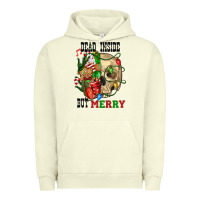 Pigment Pistachio Dead İnside But Merry Human Skull Urban Hoodie - FaDigitalArtStudio