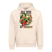 Sandshell Dead İnside But Merry Human Skull Urban Hoodie - FaDigitalArtStudio