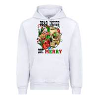 White Dead İnside But Merry Human Skull Urban Hoodie - FaDigitalArtStudio