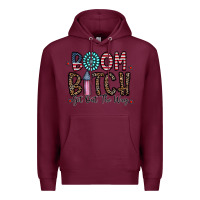 Burgundy boom bitch Premium Hoodie - CowhideDigitalArt