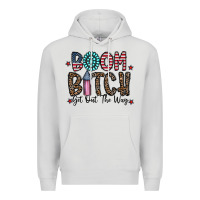 Dove Grey boom bitch Premium Hoodie - CowhideDigitalArt