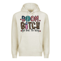 Oatmeal Heather boom bitch Premium Hoodie - CowhideDigitalArt