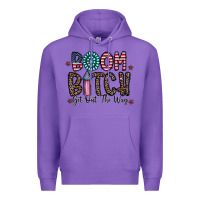 Purple boom bitch Premium Hoodie - CowhideDigitalArt