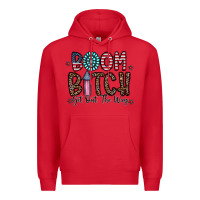Red boom bitch Premium Hoodie - CowhideDigitalArt