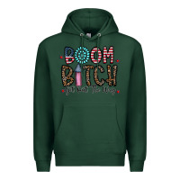 Sports Green boom bitch Premium Hoodie - CowhideDigitalArt