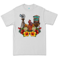Dove Grey farm life rooster Premium Tee - SublimationCraftShop