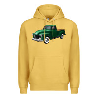 Antique Gold western green truck right 34 view Premium Hoodie - FaDigitalArtStudio