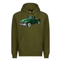 Western Green Truck Right 34 View Premium Hoodie | Teevron
