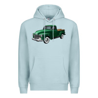 Blue Mist western green truck right 34 view Premium Hoodie - FaDigitalArtStudio
