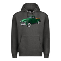 Charcoal Heather western green truck right 34 view Premium Hoodie - FaDigitalArtStudio