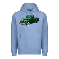 Colony Blue western green truck right 34 view Premium Hoodie - FaDigitalArtStudio