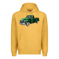 Mustard western green truck right 34 view Premium Hoodie - FaDigitalArtStudio