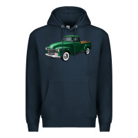 Navy western green truck right 34 view Premium Hoodie - FaDigitalArtStudio