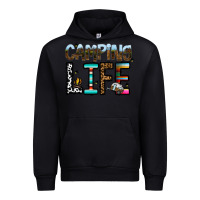 Black camping life Urban Hoodie - CowhideDigitalArt
