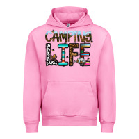 Fuchsia Pink camping life Urban Hoodie - CowhideDigitalArt