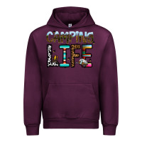 Mauve Wine camping life Urban Hoodie - CowhideDigitalArt