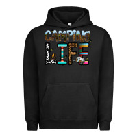 Pigment Black camping life Urban Hoodie - CowhideDigitalArt