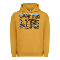 Pigment Peanut Butter camping life Urban Hoodie - CowhideDigitalArt