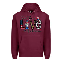 Burgundy for the lovee of america gnome Premium Hoodie - CowhideDigitalArt