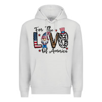 Dove Grey for the lovee of america gnome Premium Hoodie - CowhideDigitalArt