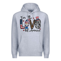 Heather Grey for the lovee of america gnome Premium Hoodie - CowhideDigitalArt
