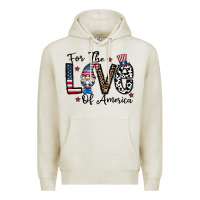 Oatmeal Heather for the lovee of america gnome Premium Hoodie - CowhideDigitalArt