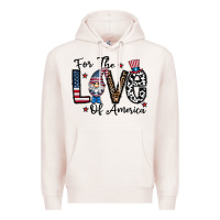 Pale Pink for the lovee of america gnome Premium Hoodie - CowhideDigitalArt