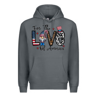 Rock for the lovee of america gnome Premium Hoodie - CowhideDigitalArt