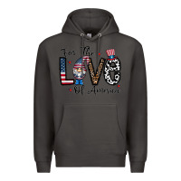 Smoke for the lovee of america gnome Premium Hoodie - CowhideDigitalArt