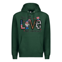 Sports Green for the lovee of america gnome Premium Hoodie - CowhideDigitalArt