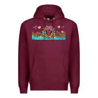 Burgundy nurse sunflower libbey glass Premium Hoodie - HRA Design Shop