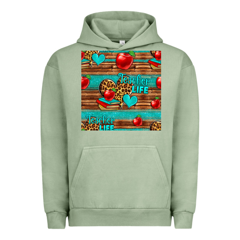 Teacher Life Seamless Pattern Urban Hoodie by HRA Design Shop | Teevron