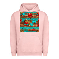 Pigment Salmon teacher life seamless pattern Urban Hoodie - HRA Design Shop