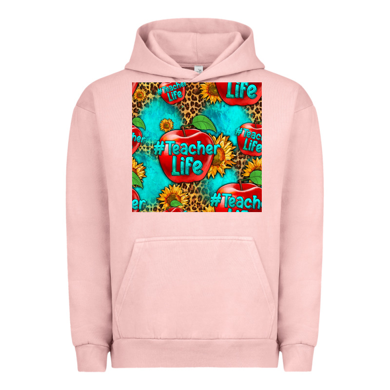 Teacher Apple Seamless Pattern Urban Hoodie by HRA Design Shop | Teevron