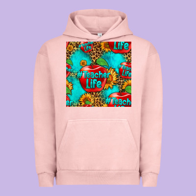 Teacher Apple Seamless Pattern Urban Hoodie Designed By Hra Design Shop
