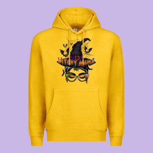 Withcy Mama Premium Hoodie Designed By Racoondesign