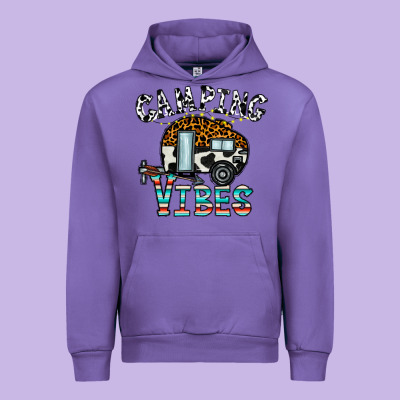 Camping Vibes Urban Hoodie Designed By Cowhidedigitalart