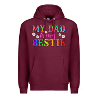 Burgundy my dad is my bestie Premium Hoodie - HRA Design Shop