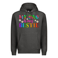 Charcoal Heather my dad is my bestie Premium Hoodie - HRA Design Shop