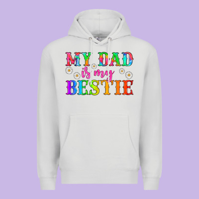My Dad Is My Bestie Premium Hoodie Designed By Hra Design Shop