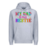 Heather Grey my dad is my bestie Premium Hoodie - HRA Design Shop
