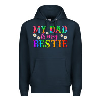 Navy my dad is my bestie Premium Hoodie - HRA Design Shop