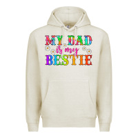 Oatmeal Heather my dad is my bestie Premium Hoodie - HRA Design Shop