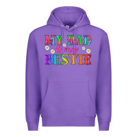 Purple my dad is my bestie Premium Hoodie - HRA Design Shop